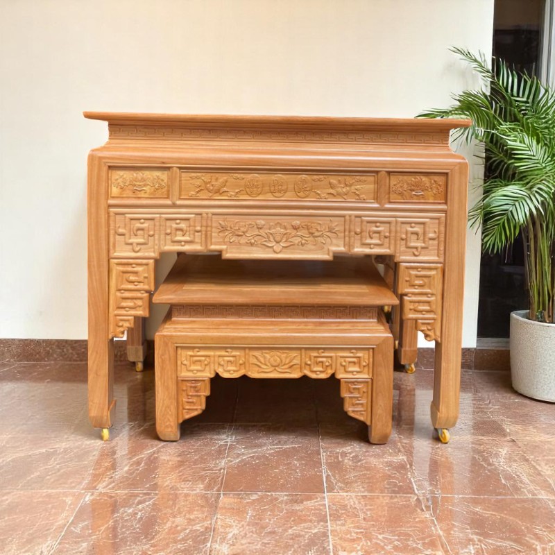 7 ưu điểm của bàn thờ gỗ cho không gian thờ cúng 1 Bàn thờ gỗ