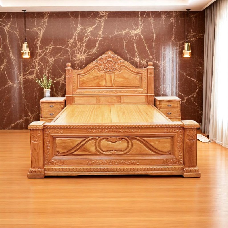 7 đặc điểm khiến giường gỗ hương xám được ưa chuộng hiện nay 2 Giường gỗ hương xám