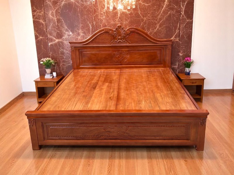 Giường gỗ sồi 1m8x2m