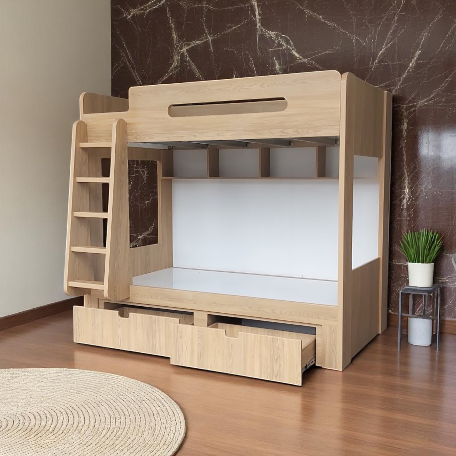 7 kiểu giường tầng gỗ cho bé gái yêu thích vừa đẹp vừa tiện lợi 3 Kiểu giường tầng gỗ cho bé gái yêu thích