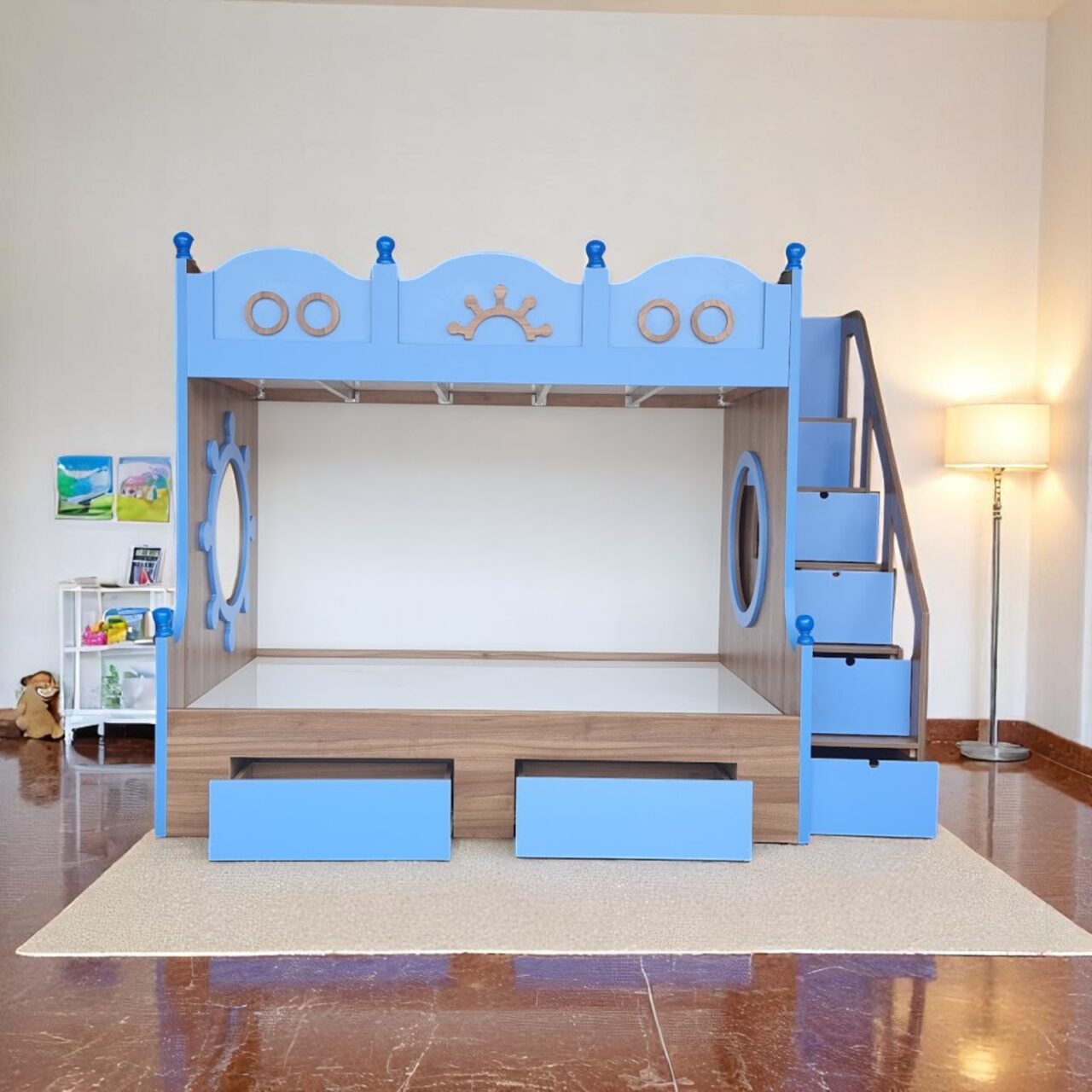 Kiểu giường tầng gỗ cho bé gái yêu thích