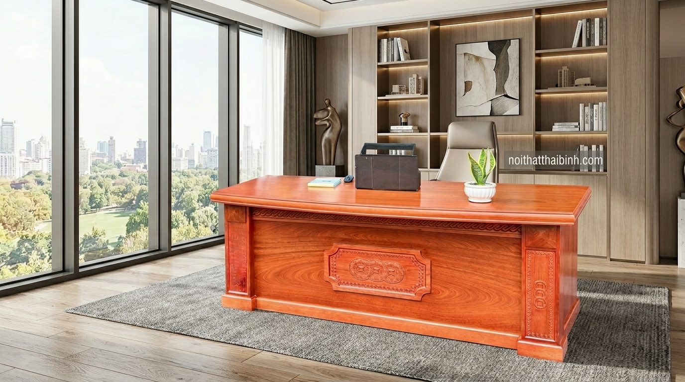 Bàn làm việc gỗ tự nhiên