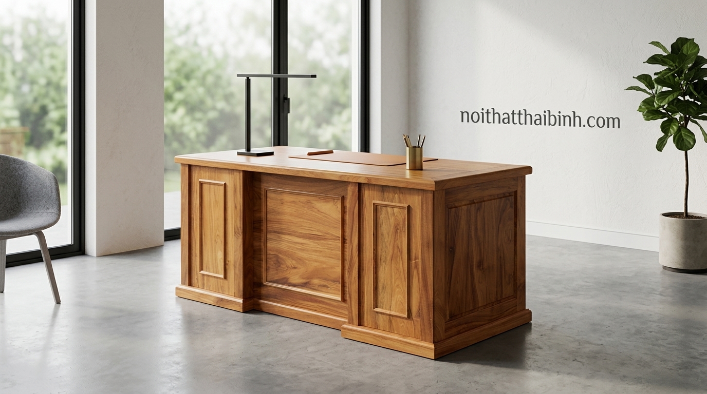 Bàn làm việc gỗ tự nhiên