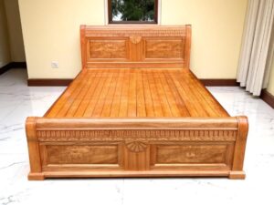 Giường gỗ công nghiệp hiện đại