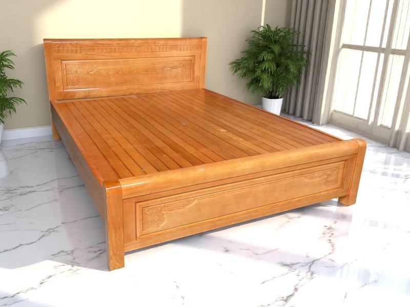 Giường gỗ óc chó sang trọng