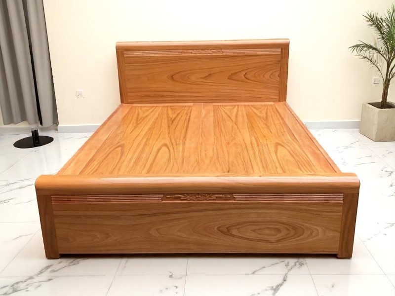5 bí quyết chọn mua giường gỗ xoan đào đẹp, bền và tinh tế 4 Giường gỗ xoan đào đẹp