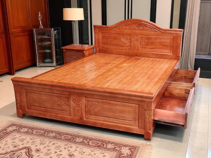 Giường Ngủ Gỗ Tự Nhiên Hóc Môn – Đẹp Và Bền Vững 1 Giường ngủ gỗ tự nhiên Hóc Môn