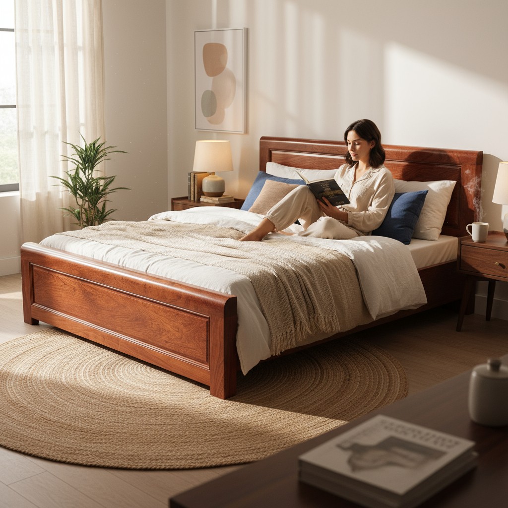 Giường Ngủ Chất Lượng - Bí Quyết Tạo Không Gian Nghỉ Ngơi Hoàn Hảo 32 Giường ngủ phong cách tân cổ điển bọc da cao cấp đẹp mắt