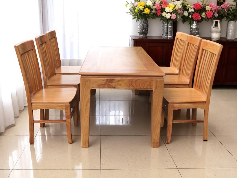 6 lợi ích bàn ăn gỗ công nghiệp hiện đại 3 Lợi ích bàn ăn gỗ công nghiệp