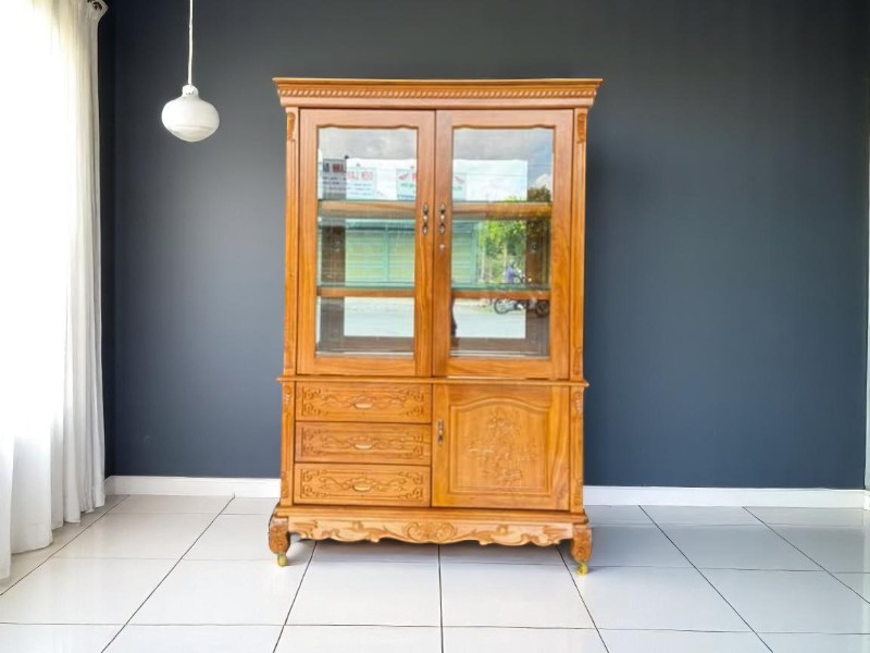 Tủ rượu gỗ sồi cao cấp hiện đại