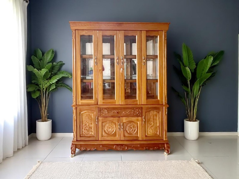 Tủ rượu gỗ thiết kế cổ điển