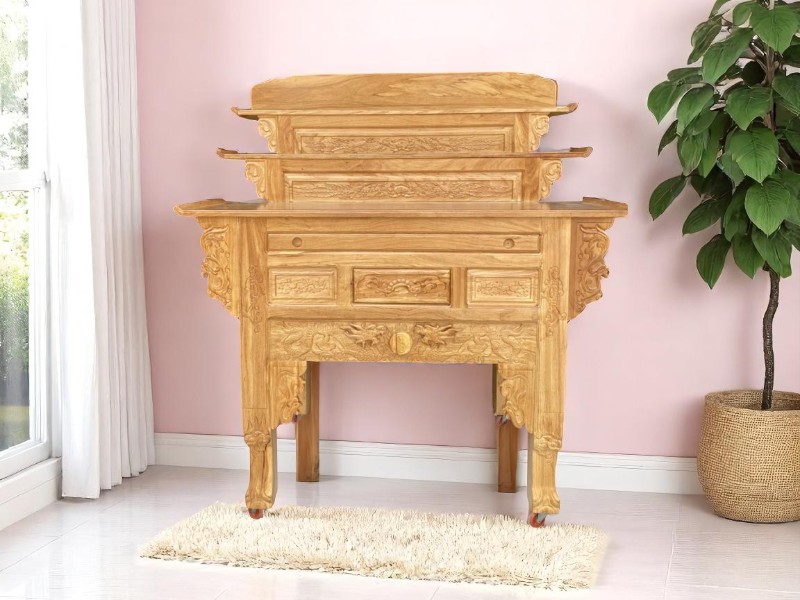 Tủ thờ gỗ tại Quận 7 - Vẻ đẹp truyền thống trong không gian sống hiện đại 2 Tủ thờ gỗ tại Quận 7
