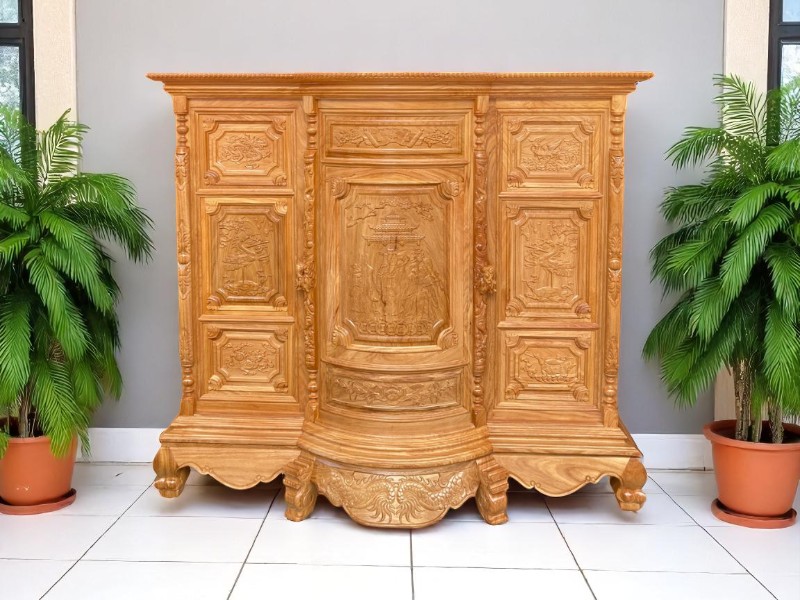 Tủ thờ gỗ tại Quận 7 - Vẻ đẹp truyền thống trong không gian sống hiện đại 1 Tủ thờ gỗ tại Quận 7