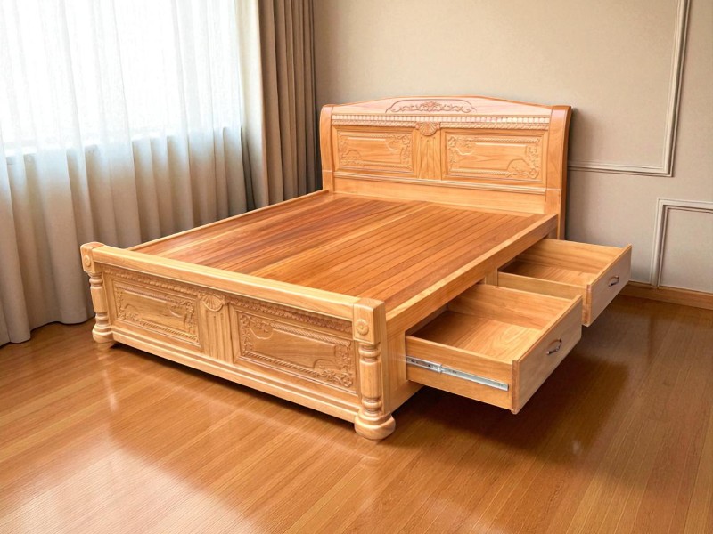Giường Gỗ 1m8x2m Giá Rẻ Chất Lượng Tốt 3 Giường gỗ 1m8x2m giá rẻ