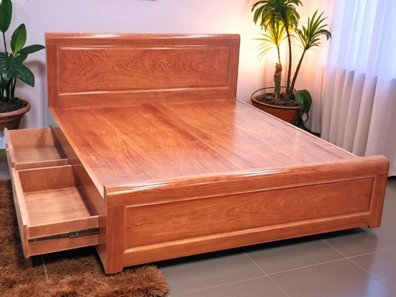 Giường Gỗ Đơn Giản Giá Rẻ – Tiết Kiệm Mà Vẫn Đẹp 1 Giường gỗ đơn giản giá rẻ