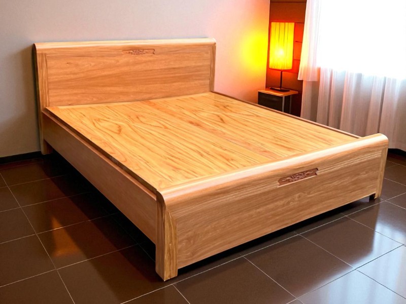 Giường gỗ đơn giản giá rẻ