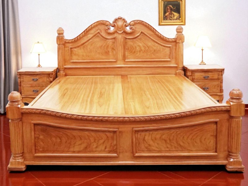 Giường Gỗ Gõ Đỏ 1m8 Sang Trọng Và Đẳng Cấp 2 Giường gỗ gõ đỏ 1m8