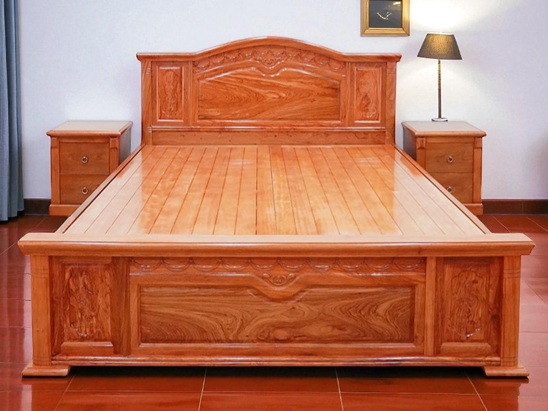 Giường Gỗ Gõ Đỏ 1m8 Sang Trọng Và Đẳng Cấp 6 Giường gỗ gõ đỏ 1m8