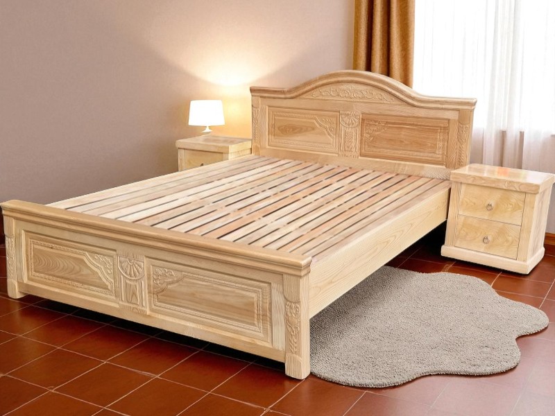 Giường gỗ gõ đỏ 1m8