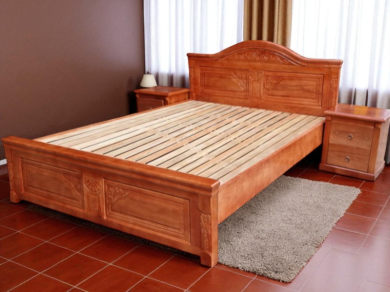 Giường Gỗ Gõ Đỏ 1m8 Sang Trọng Và Đẳng Cấp 4 Giường gỗ gõ đỏ 1m8