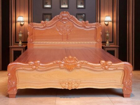 Giường gỗ sồi nga 2mx2m2