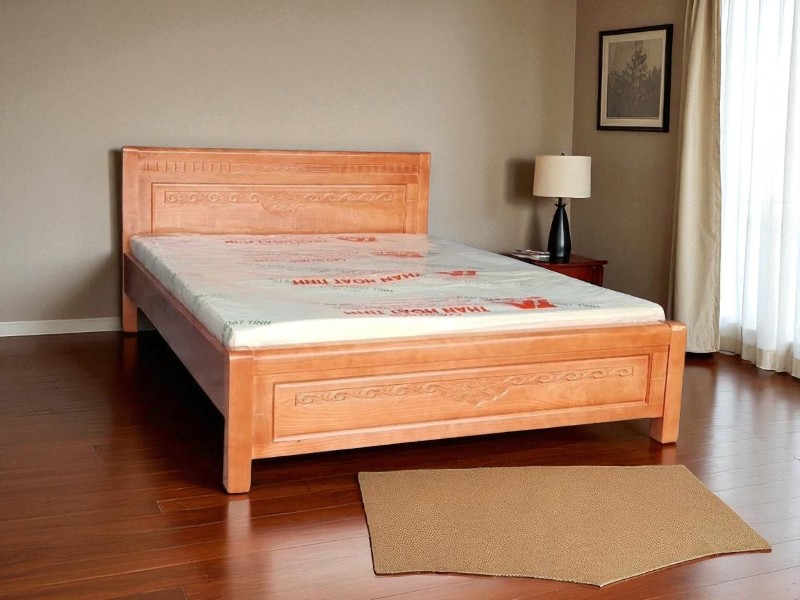 Giường Gỗ Xoan Đào 1m8x2m Bền Đẹp Giá Tốt 1 Giường gỗ xoan đào 1m8x2m