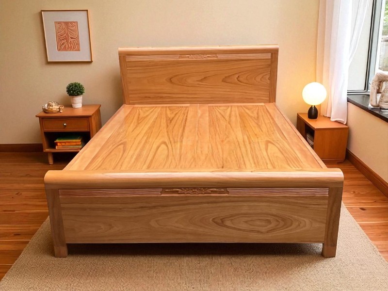 Giường Ngủ Gỗ Xoan Đào Tự Nhiên Sang Trọng 2 Giường ngủ gỗ xoan đào