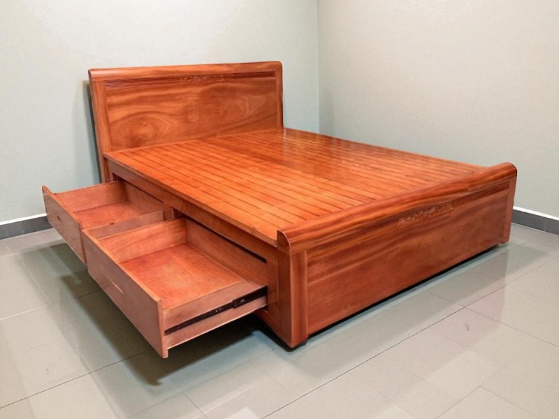 Mẫu Giường Gỗ 2mx2m2 Đẹp Sang Trọng Hiện Đại 4 Mẫu giường gỗ 2mx2m2 đẹp