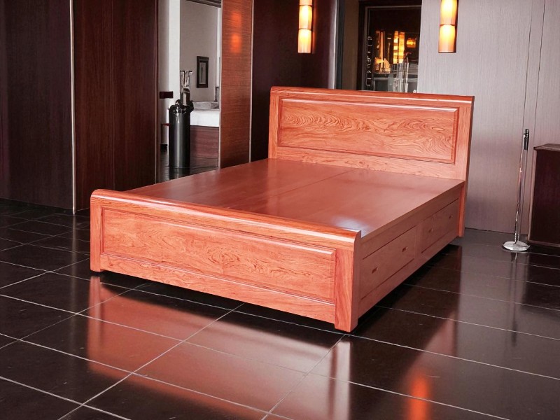 Mẫu giường gỗ công nghiệp