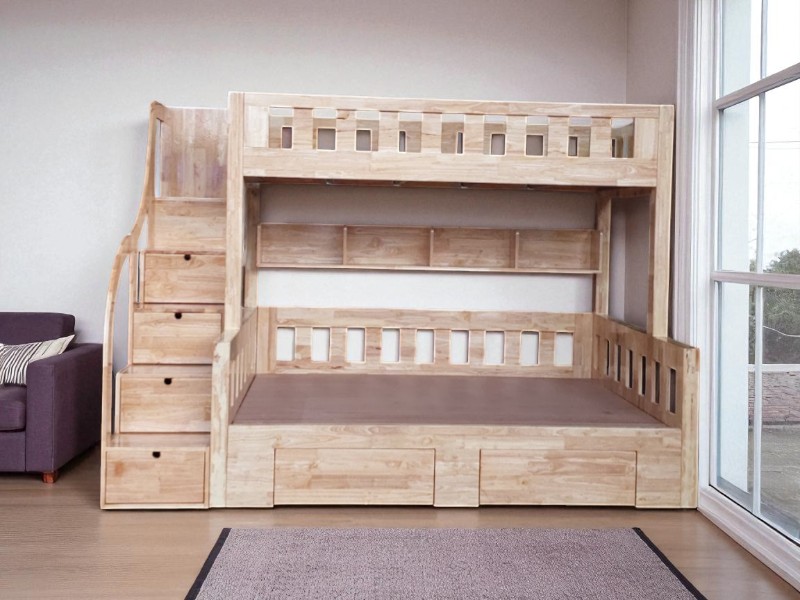 Mẫu Giường Tầng Gỗ Đẹp – Vừa Bền Vừa Tinh Tế Cho Mọi Nhà 2 Mẫu giường tầng gỗ đẹp