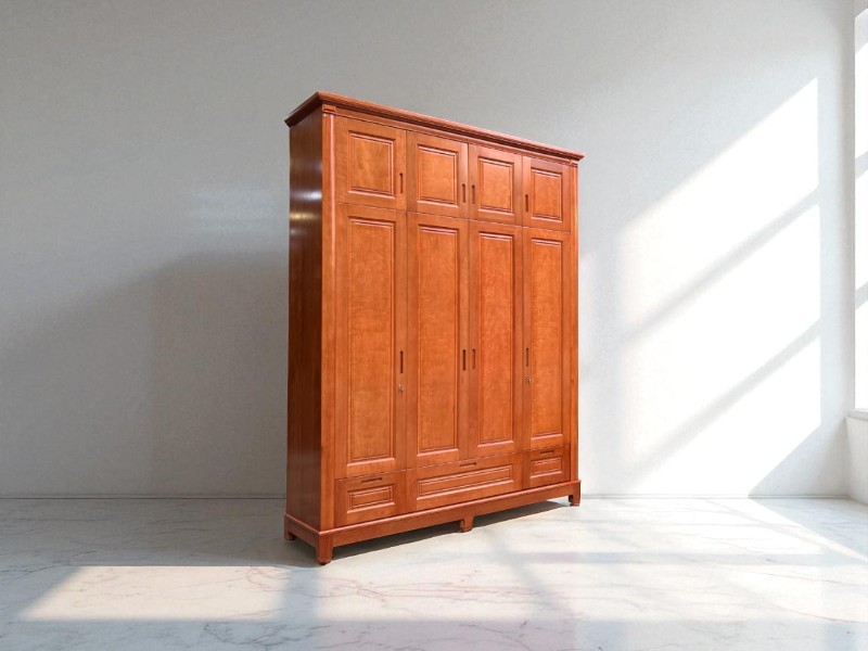 Mẫu Tủ Quần Áo Gỗ Tự Nhiên 6 Cánh – Đẳng Cấp Không Gian Sống Sang Trọng 1 Mẫu tủ quần áo gỗ tự nhiên 6 cánh