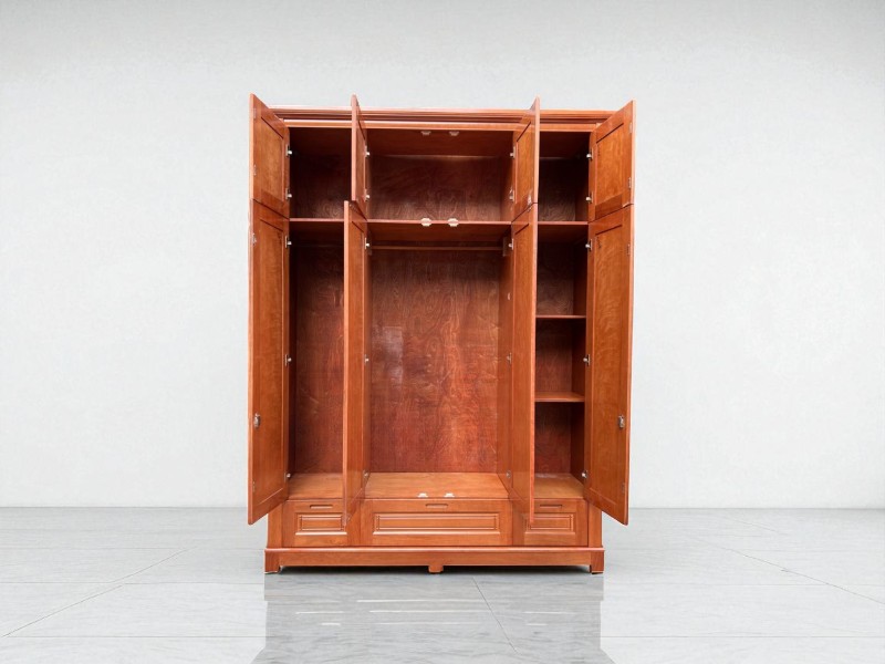 Mẫu Tủ Quần Áo Gỗ Tự Nhiên 6 Cánh – Đẳng Cấp Không Gian Sống Sang Trọng 3 Mẫu tủ quần áo gỗ tự nhiên 6 cánh