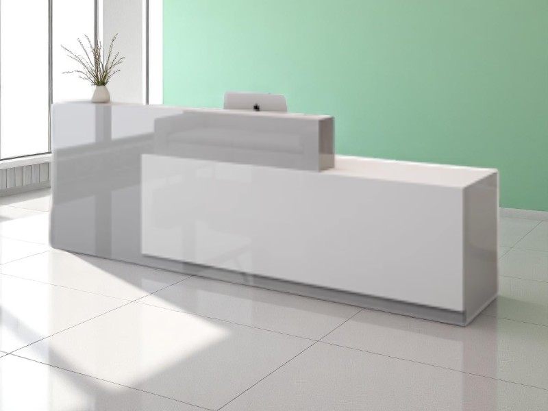 Quầy Lễ Tân Chữ L Đẹp, Tối Ưu Không Gian 4 Quầy lễ tân chữ L