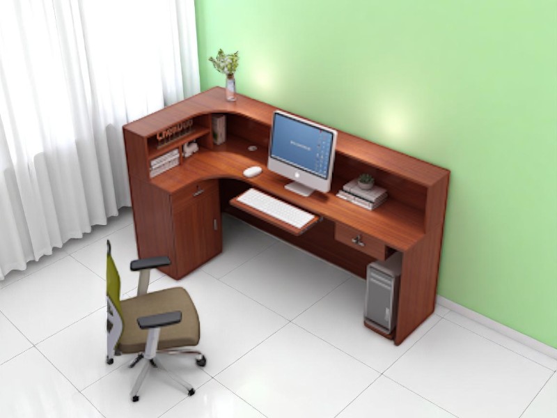 Quầy Lễ Tân Chữ L Đẹp, Tối Ưu Không Gian 3 Quầy lễ tân chữ L