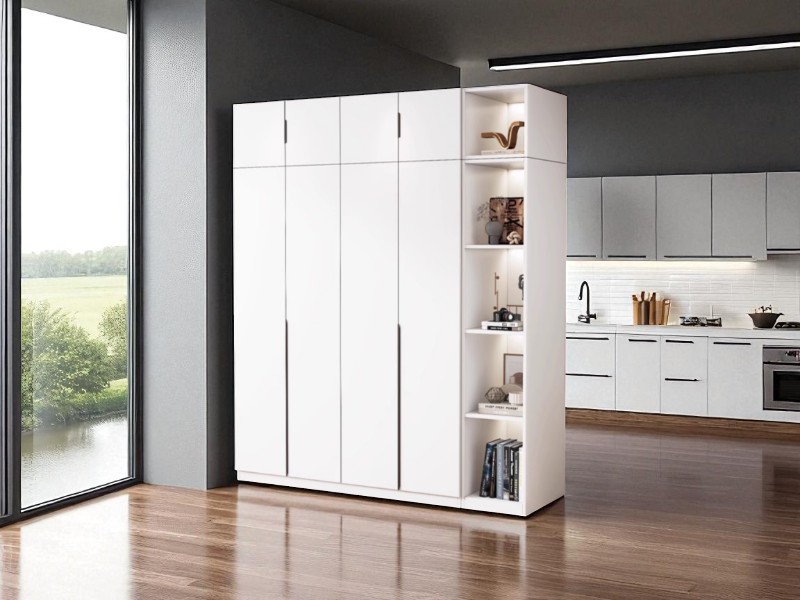 Tủ gỗ ép 4 cánh