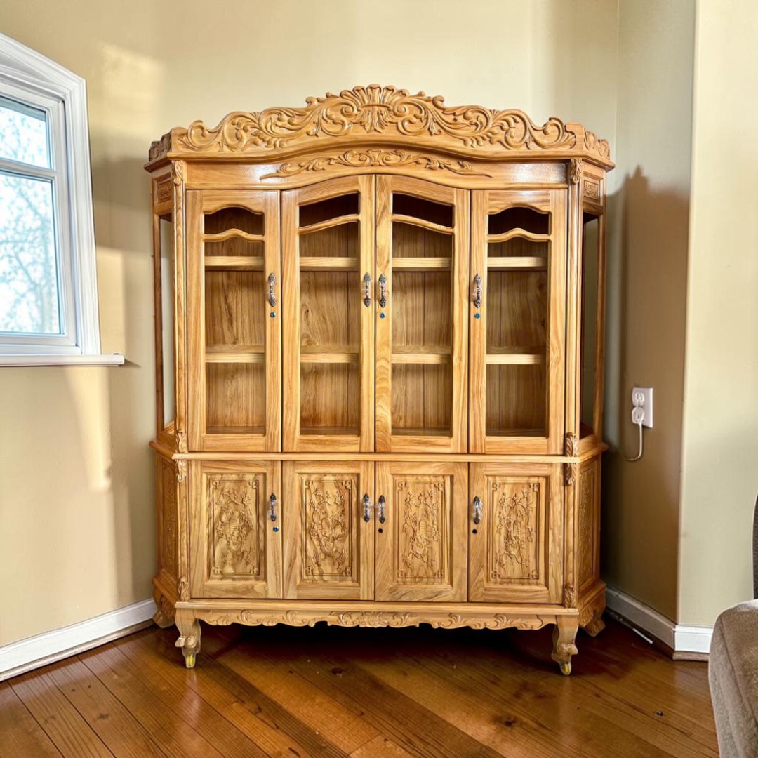 Mẫu tủ rượu kết hợp kệ tivi phòng khách chung cư