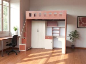 Giường tầng kết hợp bàn học