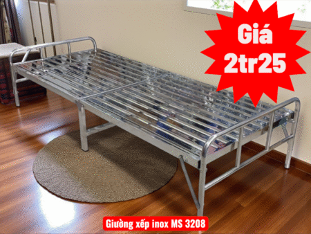 Giường xếp inox