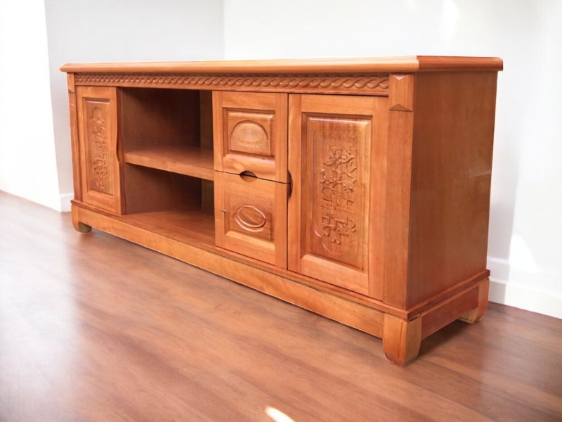Kệ tivi gỗ hiện đại sang trọng cho phòng khách 1 Kệ ti vi gỗ hiện đại