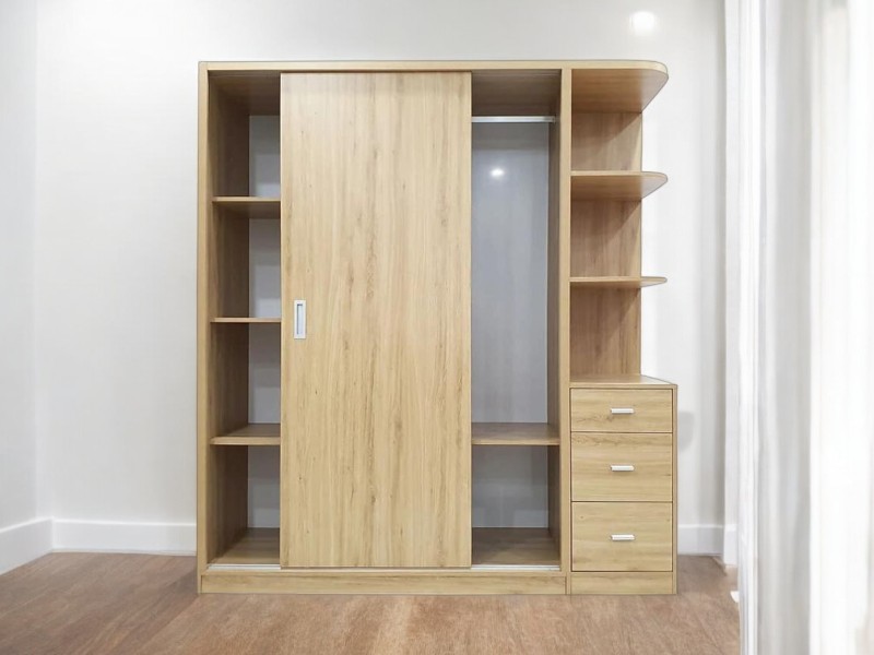 Tủ quần áo cửa lùa 2 cánh hiện đại tiết kiệm diện tích 2 Tủ quần áo cửa lùa 2 cánh