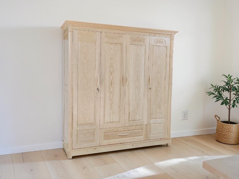 Tủ quần áo hiện đại gỗ xoan đào bền đẹp cho phòng ngủ