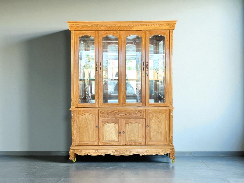 Tủ rượu treo tường bằng gỗ
