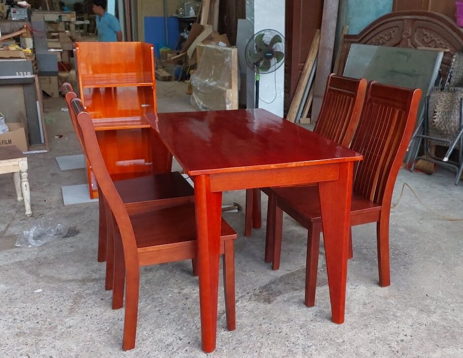 Bàn ăn gỗ 6 người – Thiết kế hiện đại cho gia đình đông người 5 Bàn ăn gỗ 6 người