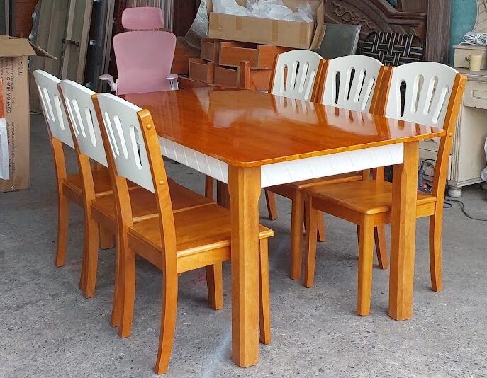 Bàn ăn gỗ tự nhiên giá bao nhiêu tiền? kích thước 1m6x80cm 5 Bàn ăn gỗ tự nhiên giá bao nhiêu tiền?