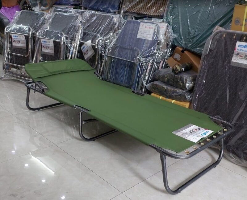 Giường Sắt Xếp 2025 – Mẫu Mới Khung Sắt Bền & Gọn 1 Giường Sắt Xếp 2025