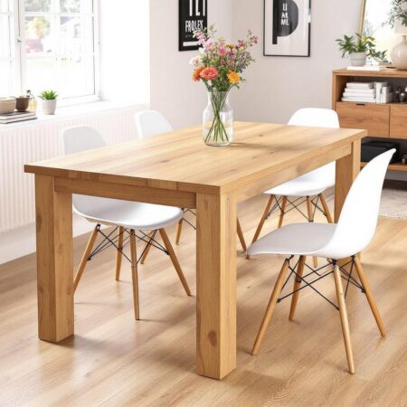Mẫu bàn ăn gỗ tự nhiên đẹp nhất hiện nay