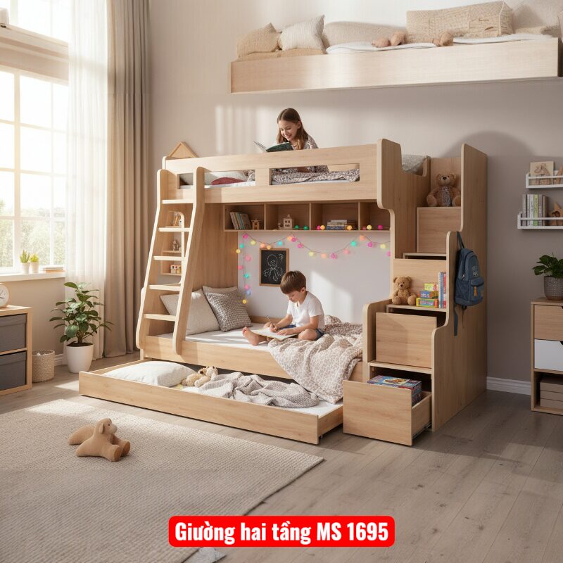 Giường hai tầng MS 1695 1 Giường hai tầng MS 1695
