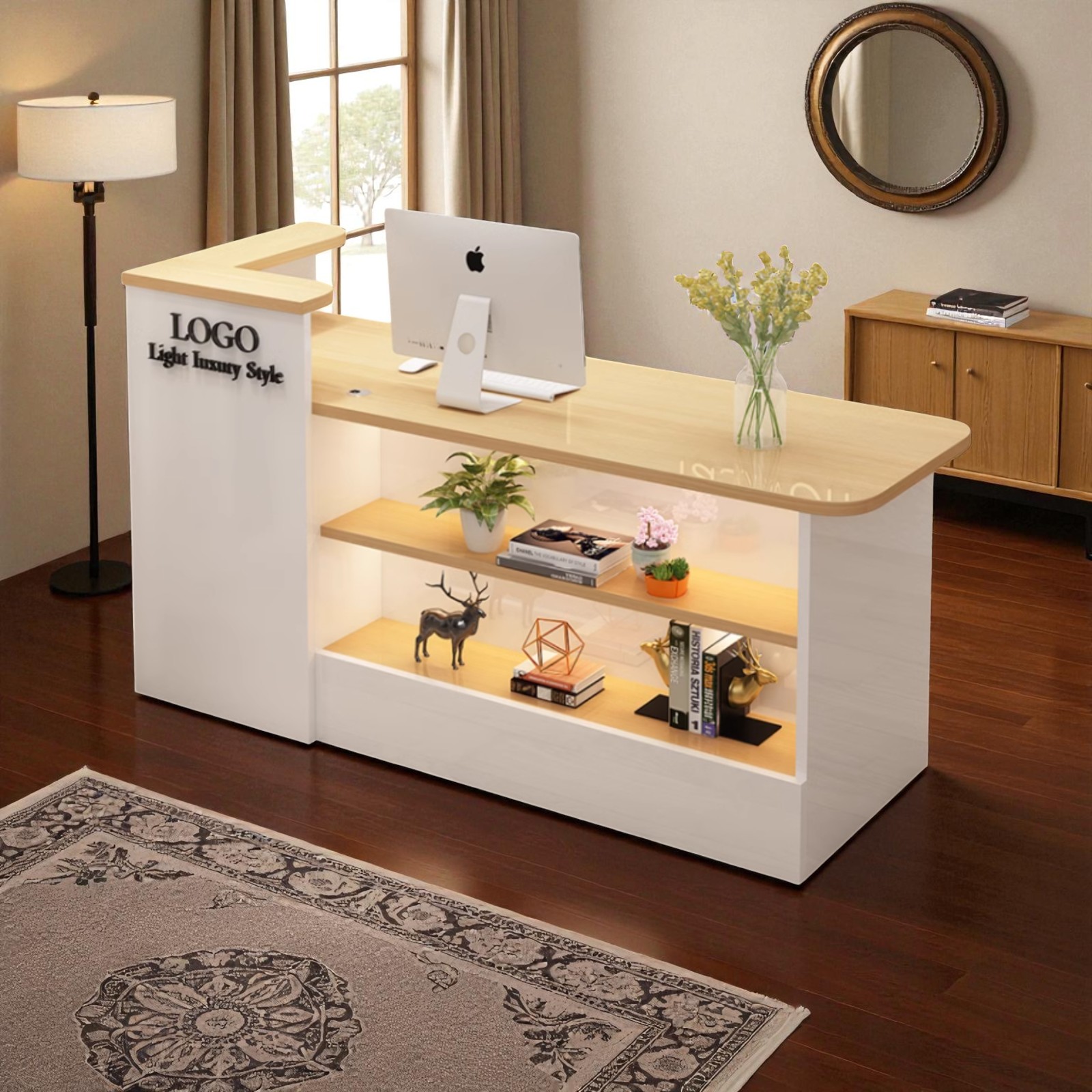 Quầy tính tiền chất lượng cao cho cửa hàng năm 2025 21 Quầy lễ tân mini