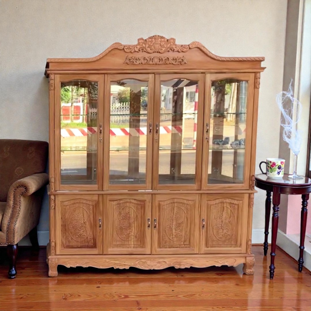 Tủ rượu phòng khách, nội thất gỗ cao cấp