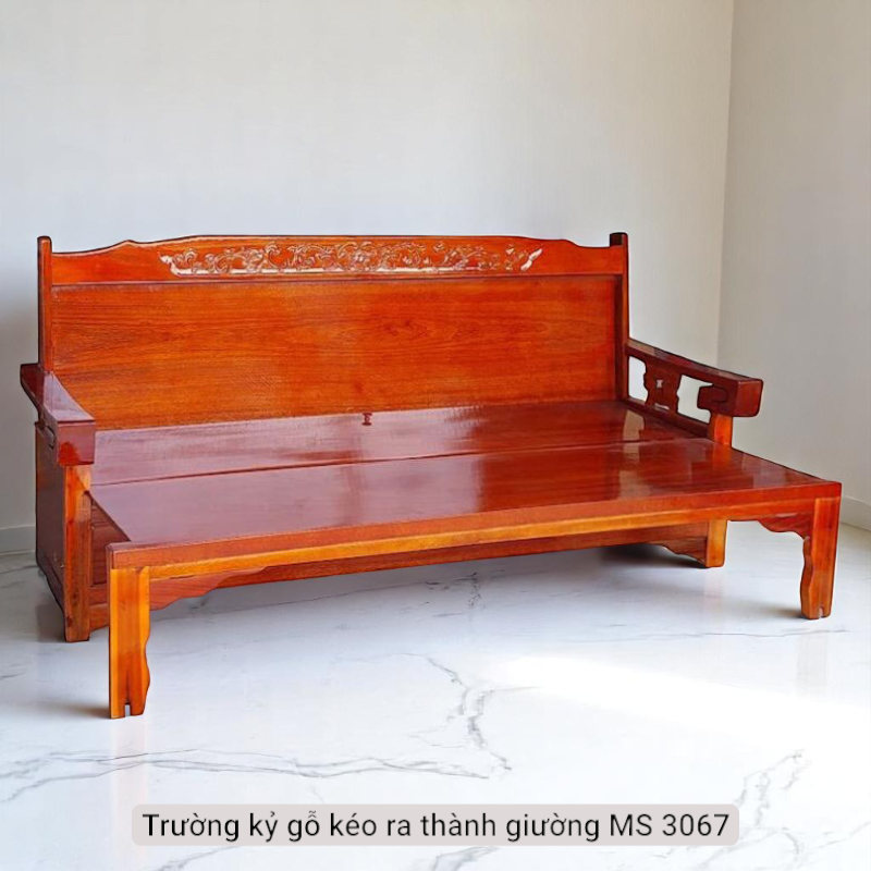 Trường kỷ gỗ kéo ra thành giường MS 3067 1 Trường kỷ gỗ kéo ra thành giường MS 3067